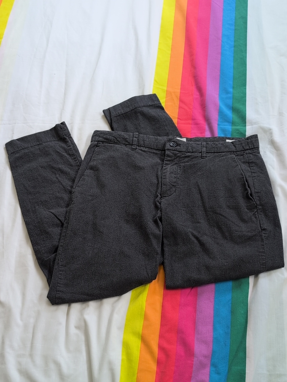 GAP Men's Charcoal Flannel Pants 32x30 Slim Fit